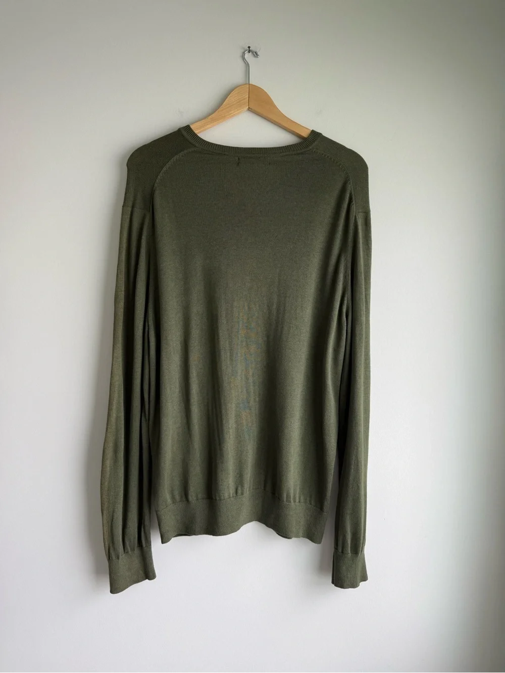 Banana Republic Silk Cashmere Olive V Neck Sweater XL